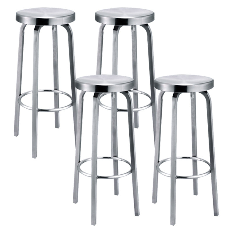 Industrial Stainless Steel Bar Stool Armless Counter Height Stools