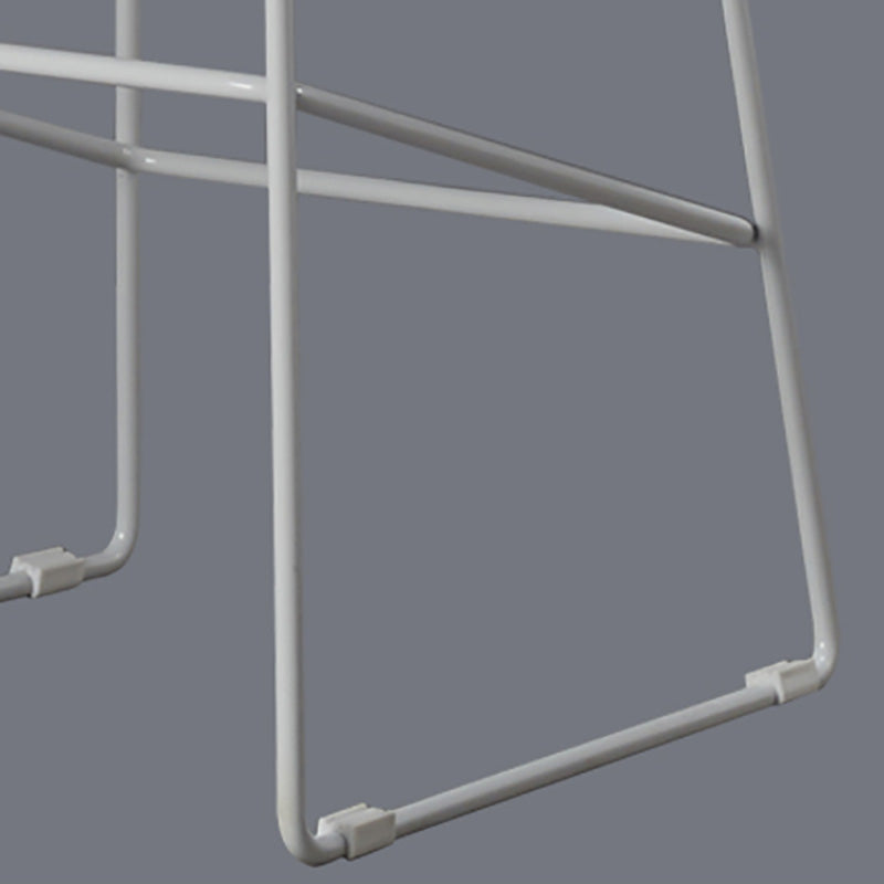 Scandinavian Style Barstool Plastic Low Back Bar Stool with Footrest