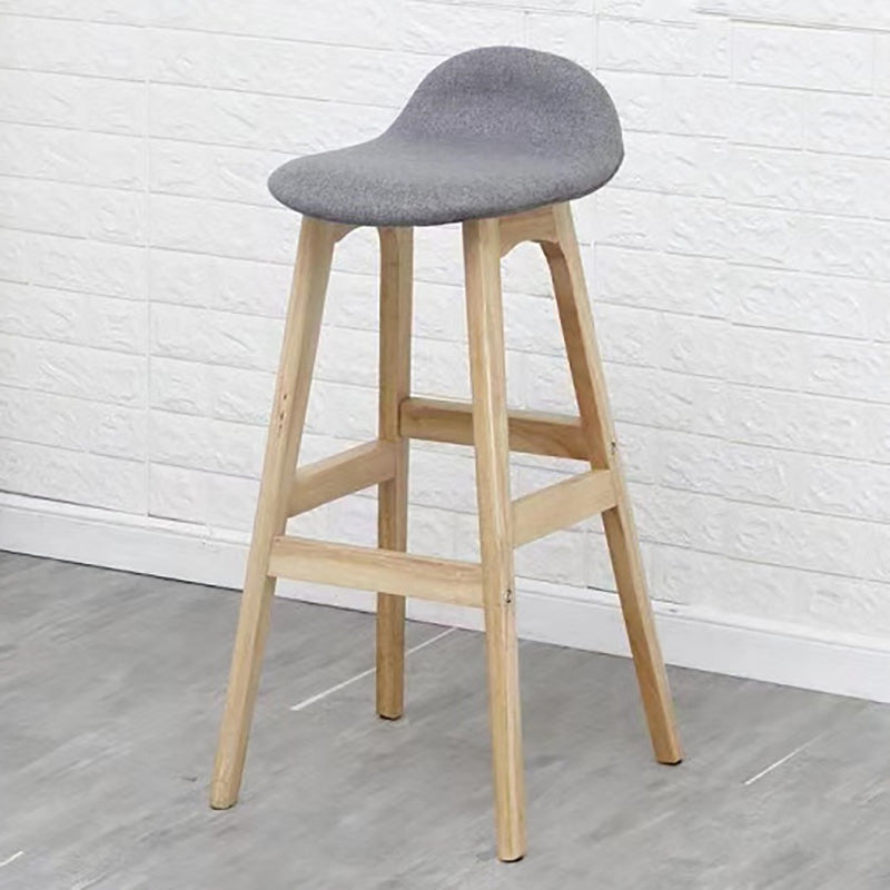 Contemporary Wooden Counter Height Stools Armless Bar Stool for Living Room
