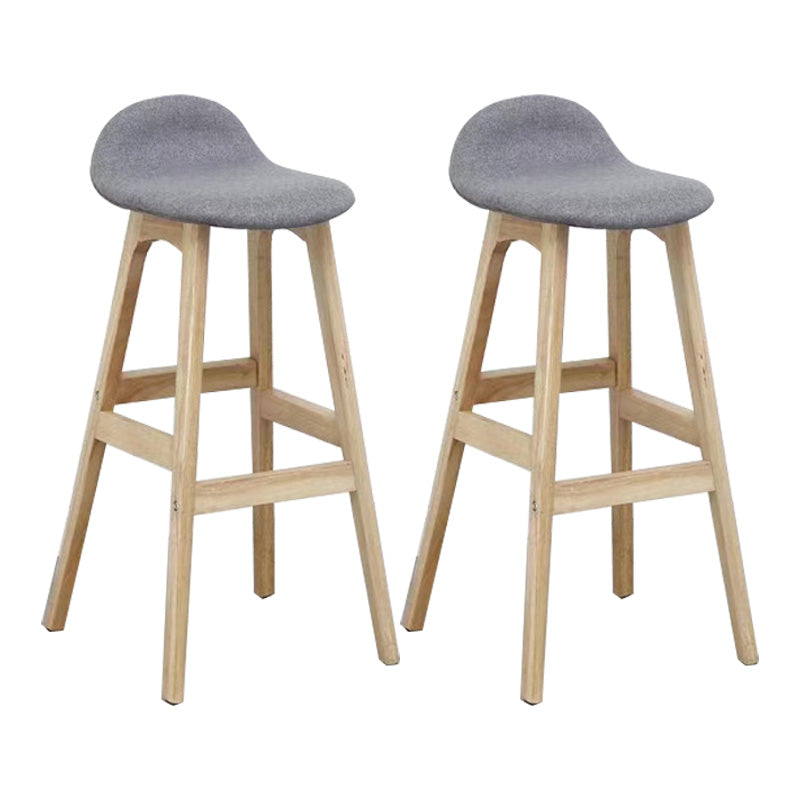 Contemporary Wooden Counter Height Stools Armless Bar Stool for Living Room