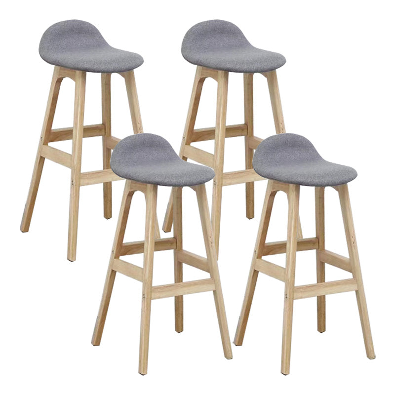 Contemporary Wooden Counter Height Stools Armless Bar Stool for Living Room