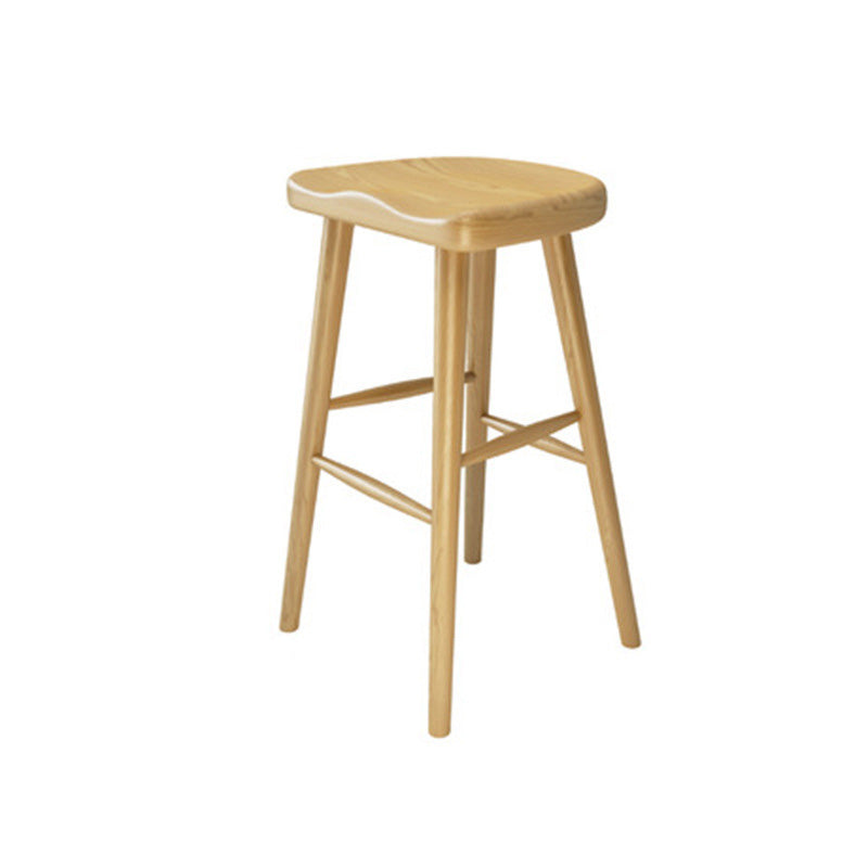 Contemporary Wooden Counter Height Stools Armless Bar Stool for Living Room