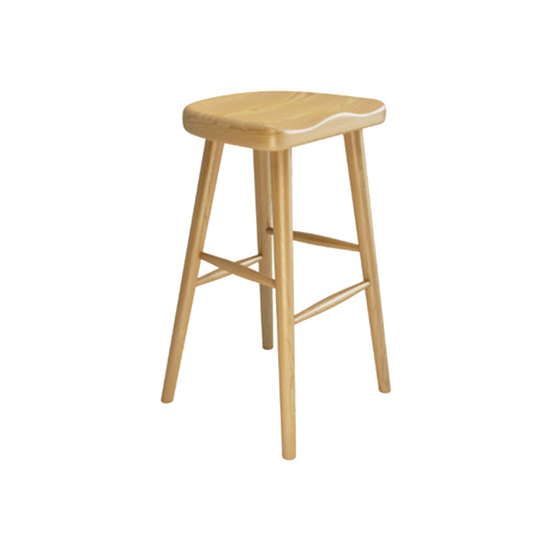 Contemporary Wooden Counter Height Stools Armless Bar Stool for Living Room