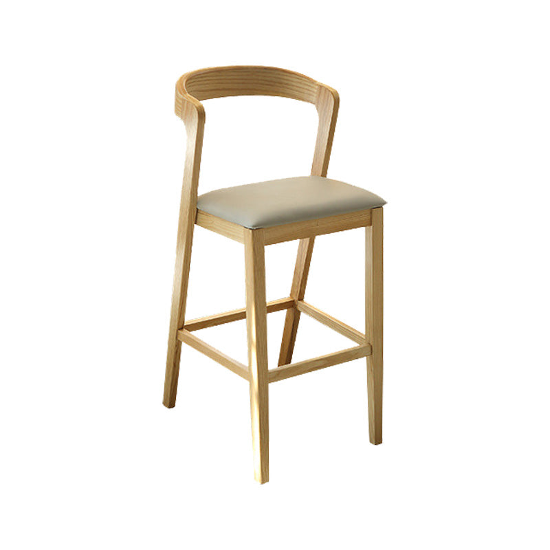 Contemporary Wooden Counter Height Stools Armless Bar Stool for Living Room