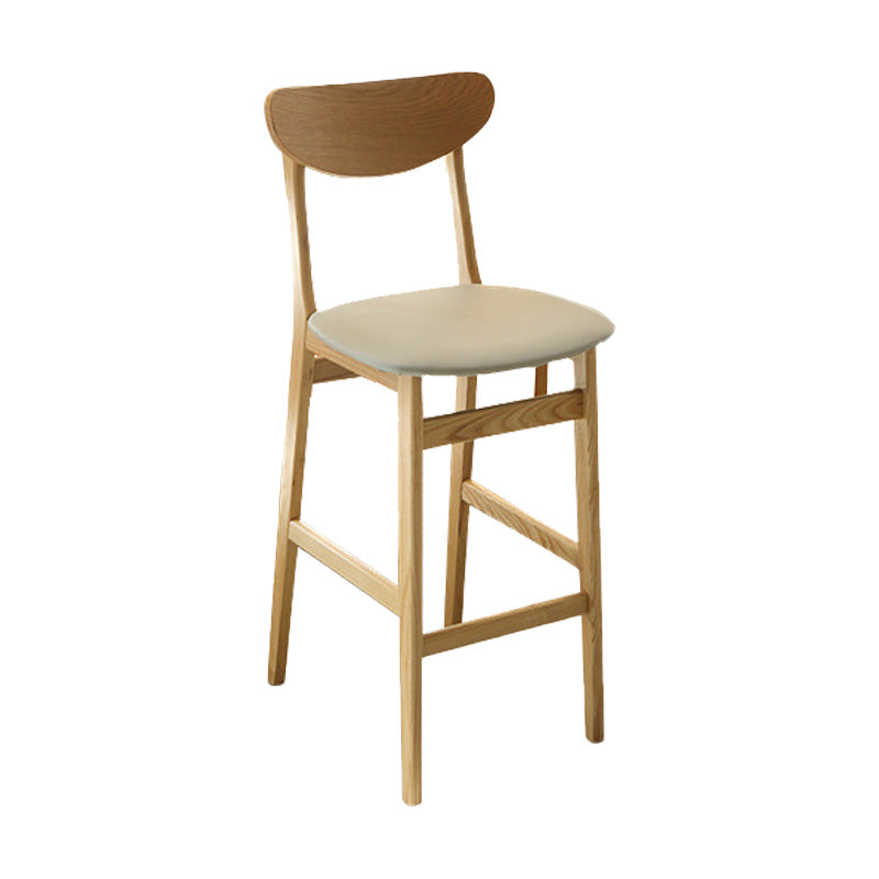 Contemporary Wooden Counter Height Stools Armless Bar Stool for Living Room