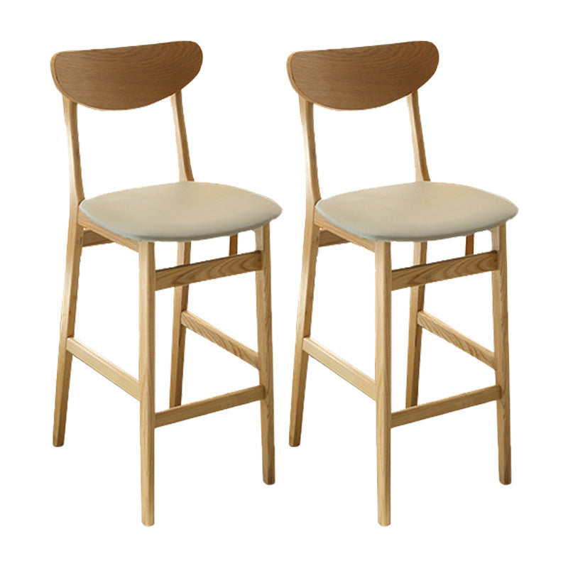 Contemporary Wooden Counter Height Stools Armless Bar Stool for Living Room