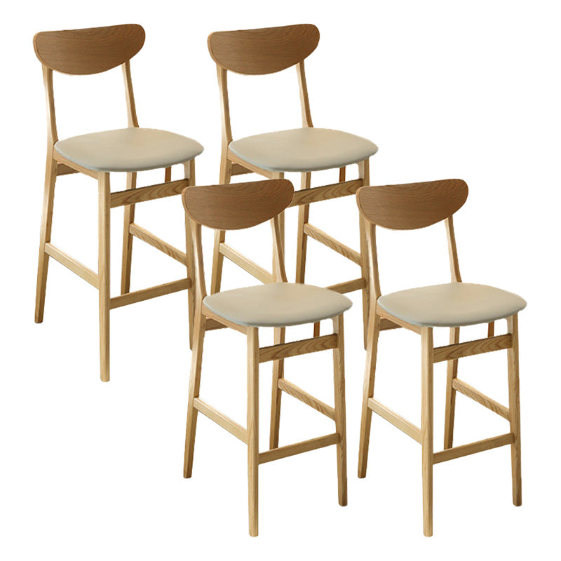Contemporary Wooden Counter Height Stools Armless Bar Stool for Living Room