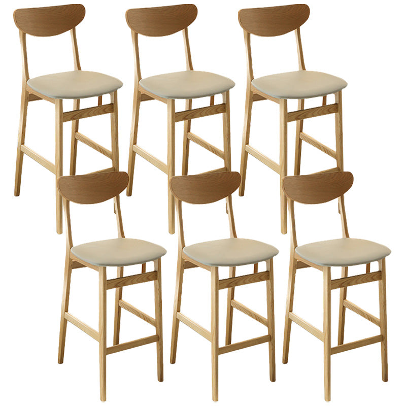 Contemporary Wooden Counter Height Stools Armless Bar Stool for Living Room