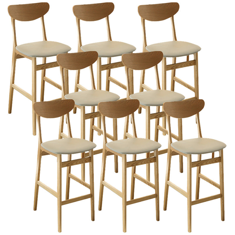 Contemporary Wooden Counter Height Stools Armless Bar Stool for Living Room