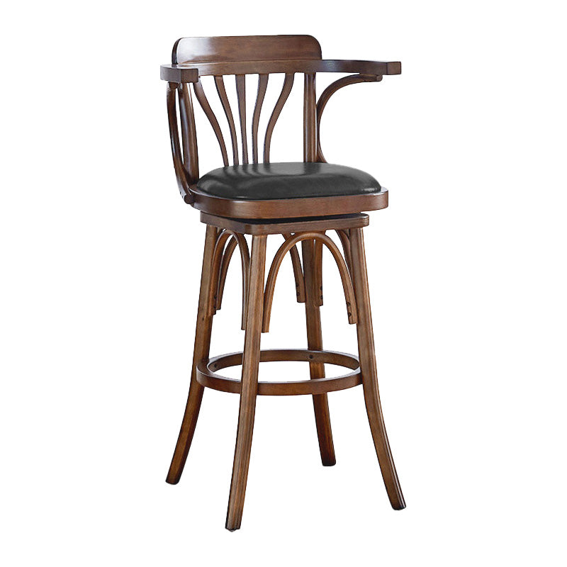 Contemporary Wooden Counter Height Stools Armless Bar Stool for Living Room