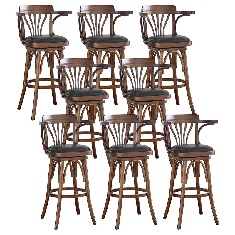 Contemporary Wooden Counter Height Stools Armless Bar Stool for Living Room