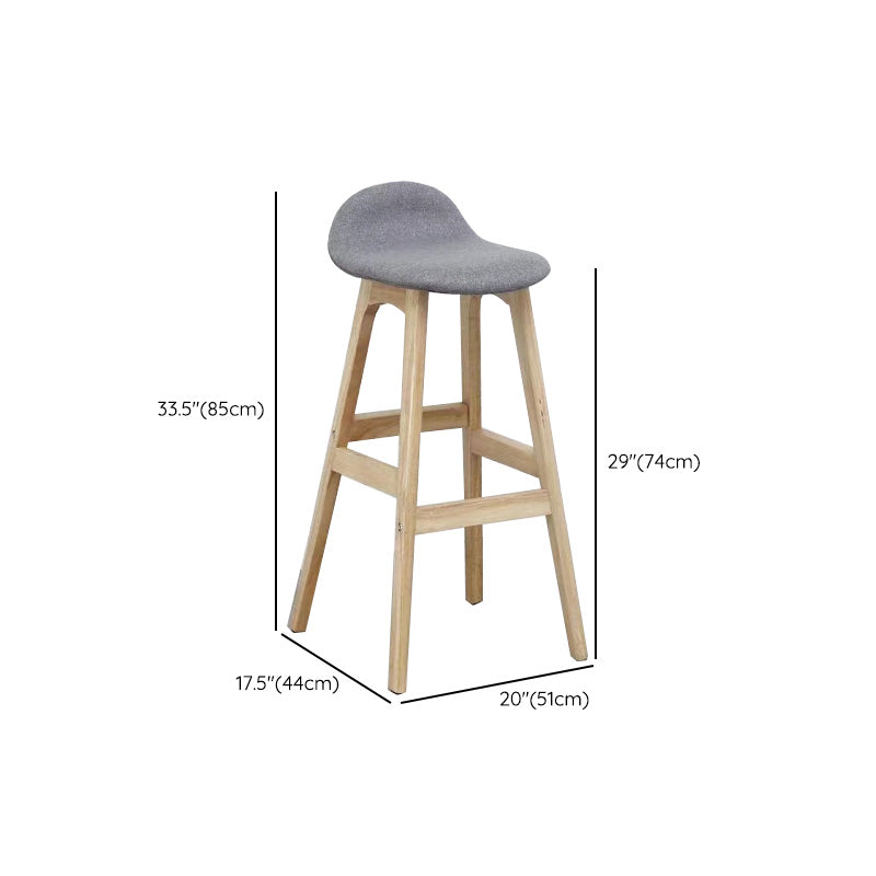 Contemporary Wooden Counter Height Stools Armless Bar Stool for Living Room