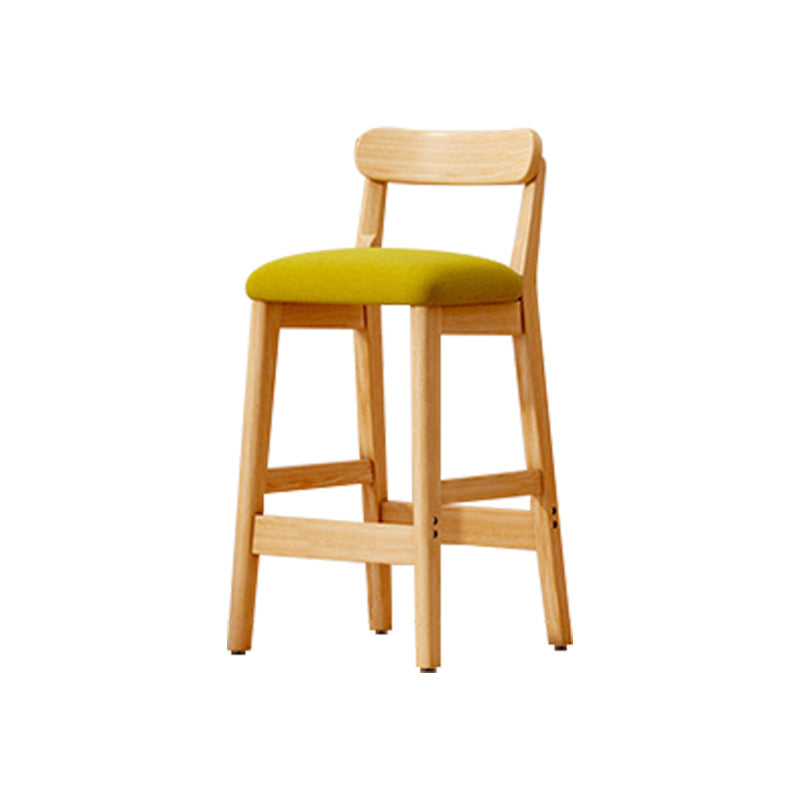 Industrial Wooden Counter Height Stool Armless Bar Stool with Cushion