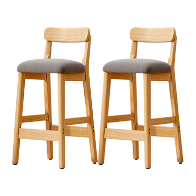 Industrial Wooden Counter Height Stool Armless Bar Stool with Cushion