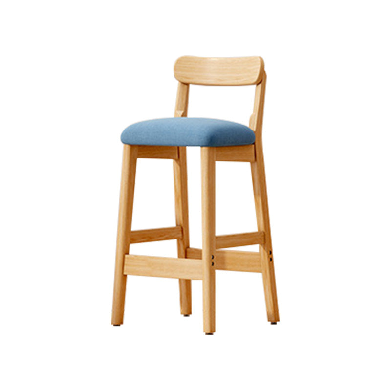 Industrial Wooden Counter Height Stool Armless Bar Stool with Cushion