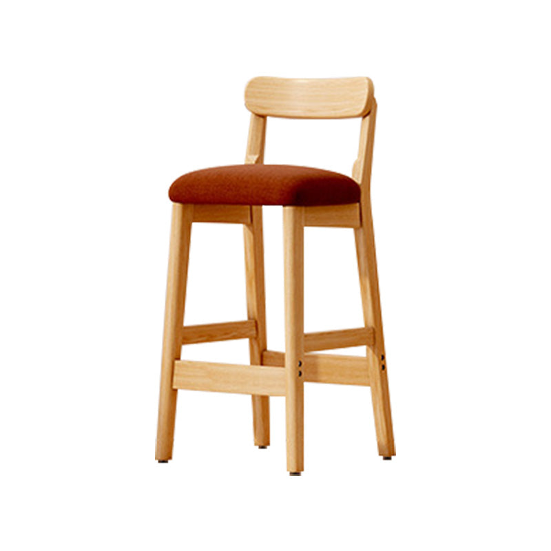 Industrial Wooden Counter Height Stool Armless Bar Stool with Cushion