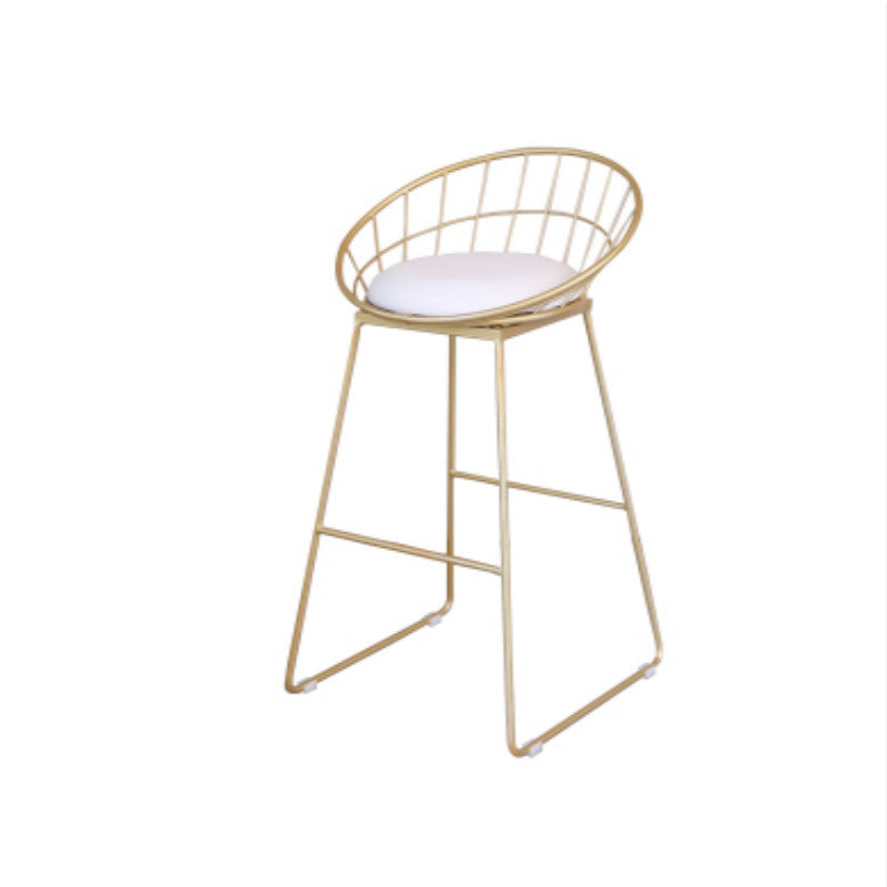 Contemporary Metal Counter Height Stools Bar Stool with Footrest