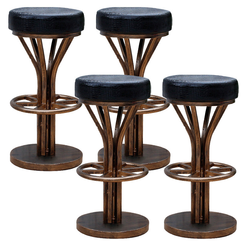 Contemporary Stainless Steel Counter Height Stools Backless Stool