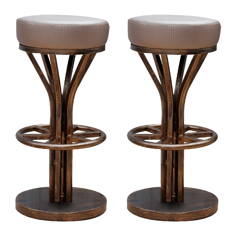 Contemporary Stainless Steel Counter Height Stools Backless Stool