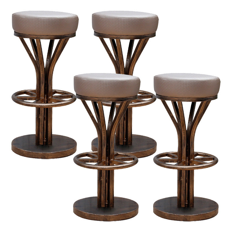 Contemporary Stainless Steel Counter Height Stools Backless Stool