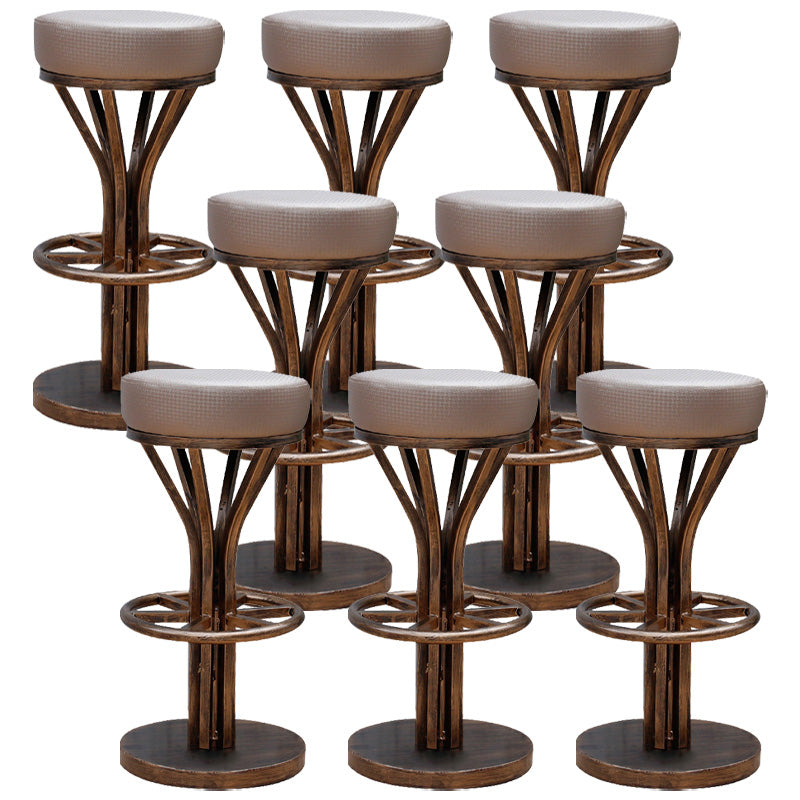 Contemporary Stainless Steel Counter Height Stools Backless Stool