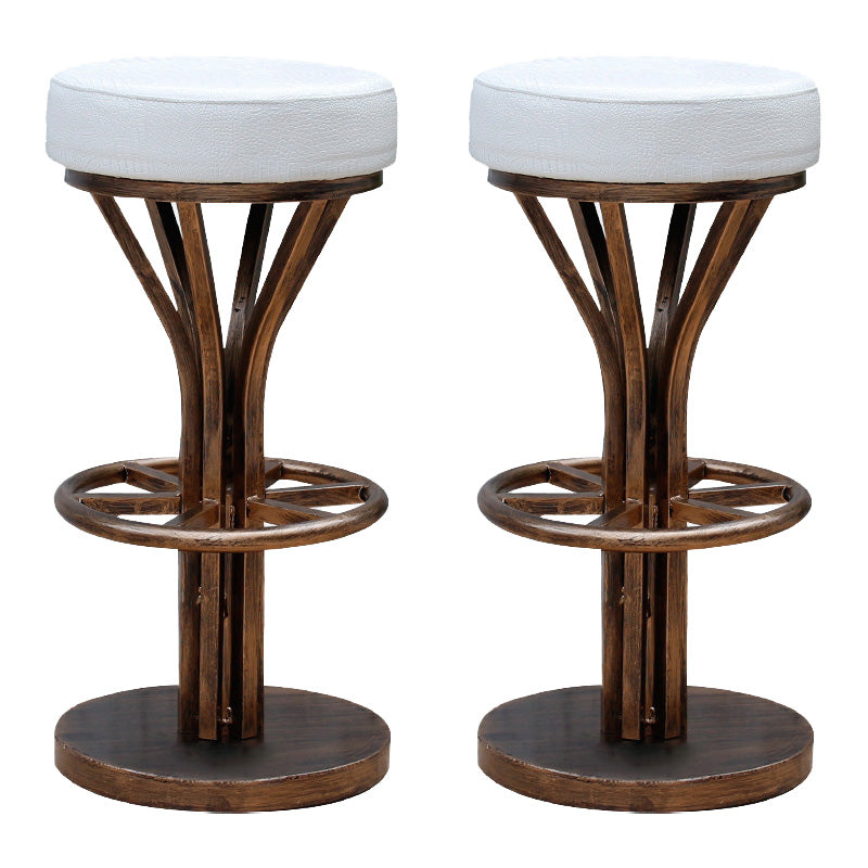 Contemporary Stainless Steel Counter Height Stools Backless Stool