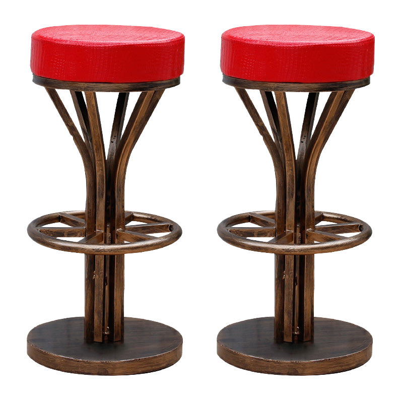 Contemporary Stainless Steel Counter Height Stools Backless Stool