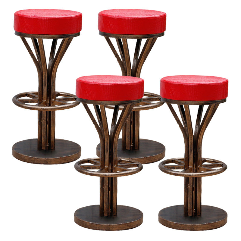 Contemporary Stainless Steel Counter Height Stools Backless Stool