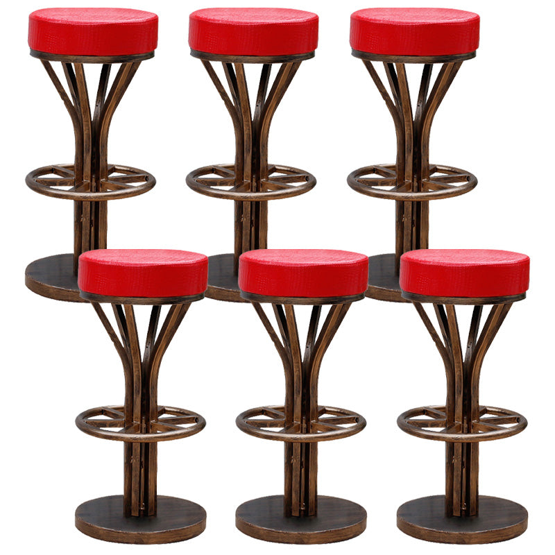Contemporary Stainless Steel Counter Height Stools Backless Stool