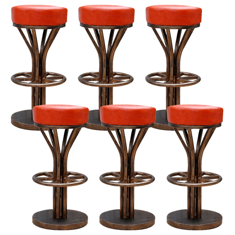 Contemporary Stainless Steel Counter Height Stools Backless Stool