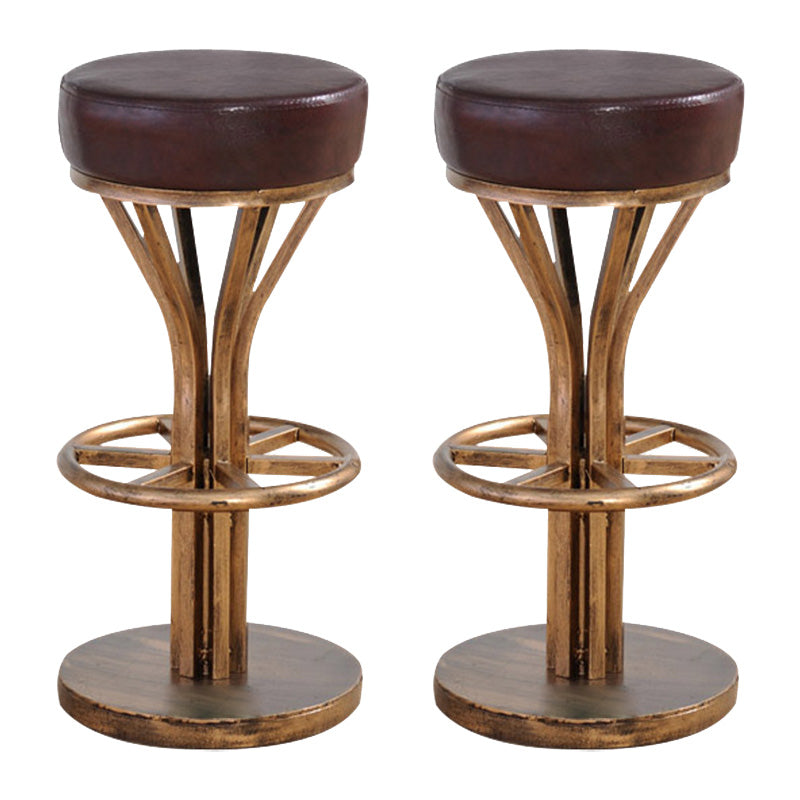 Contemporary Stainless Steel Counter Height Stools Backless Stool