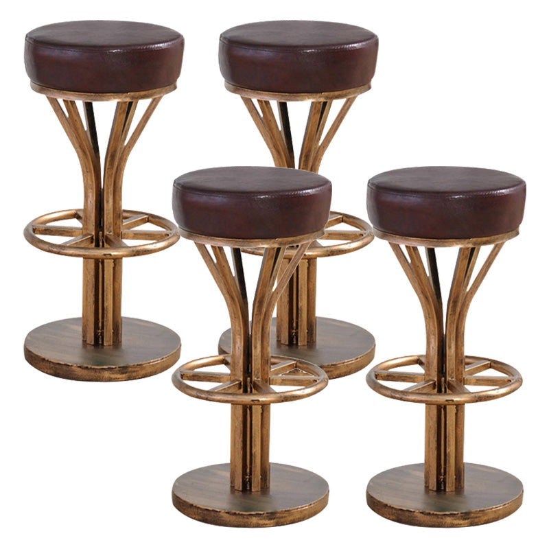 Contemporary Stainless Steel Counter Height Stools Backless Stool