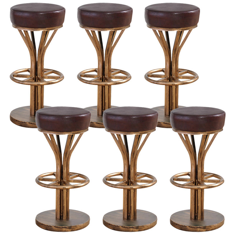 Contemporary Stainless Steel Counter Height Stools Backless Stool