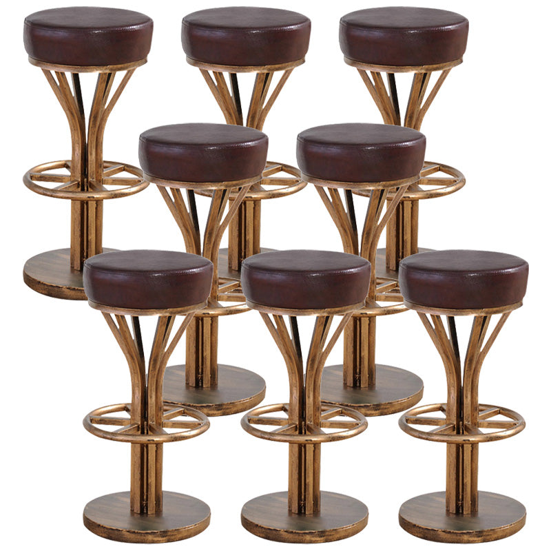 Contemporary Stainless Steel Counter Height Stools Backless Stool