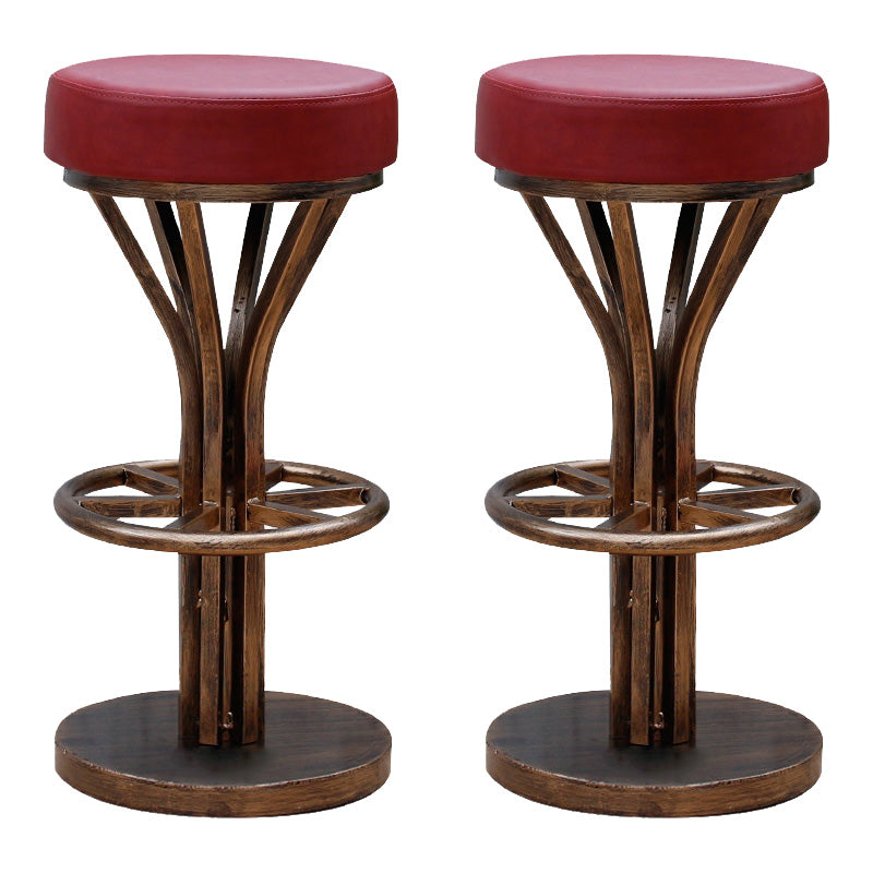 Contemporary Stainless Steel Counter Height Stools Backless Stool