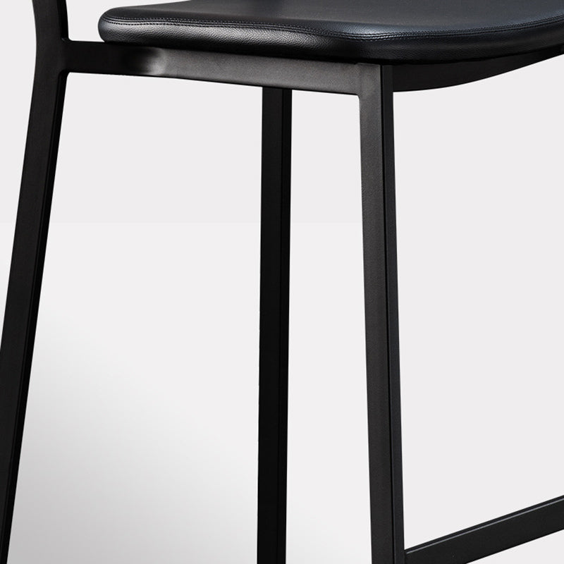 Contemporary Metal Counter Height Stools Black Base Bar Stool