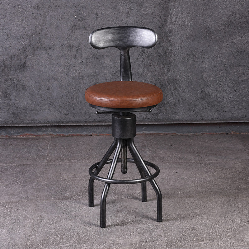 Industrial Metal Counter Height Stools Adjustable Bar Stool for Indoor