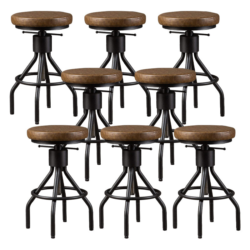 Industrial Metal Counter Height Stools Adjustable Bar Stool for Indoor