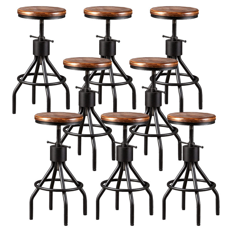 Industrial Metal Counter Height Stools Adjustable Bar Stool for Indoor