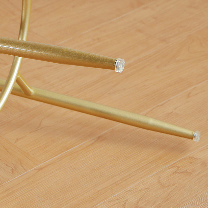 Glam Style Upholstered Counter Stool Armless Bar Stool for Indoor