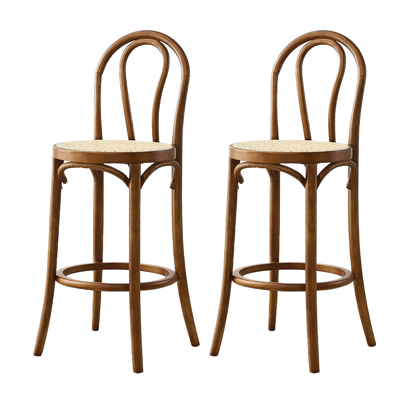 4 Legs Bar Stool Industrial Style Wooden Counter Height Stools