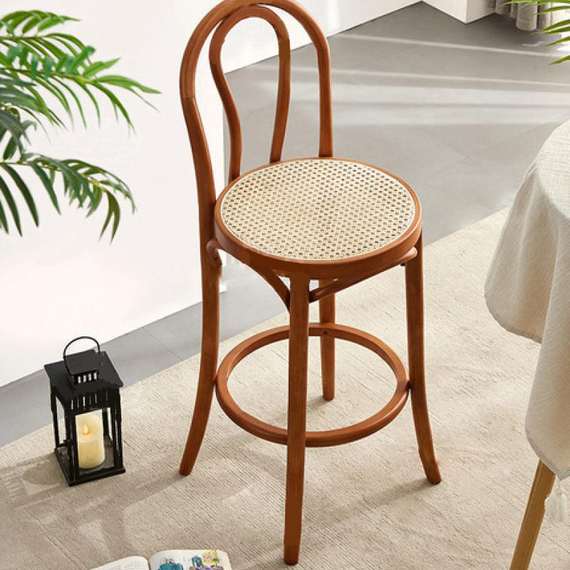 4 Legs Bar Stool Industrial Style Wooden Counter Height Stools