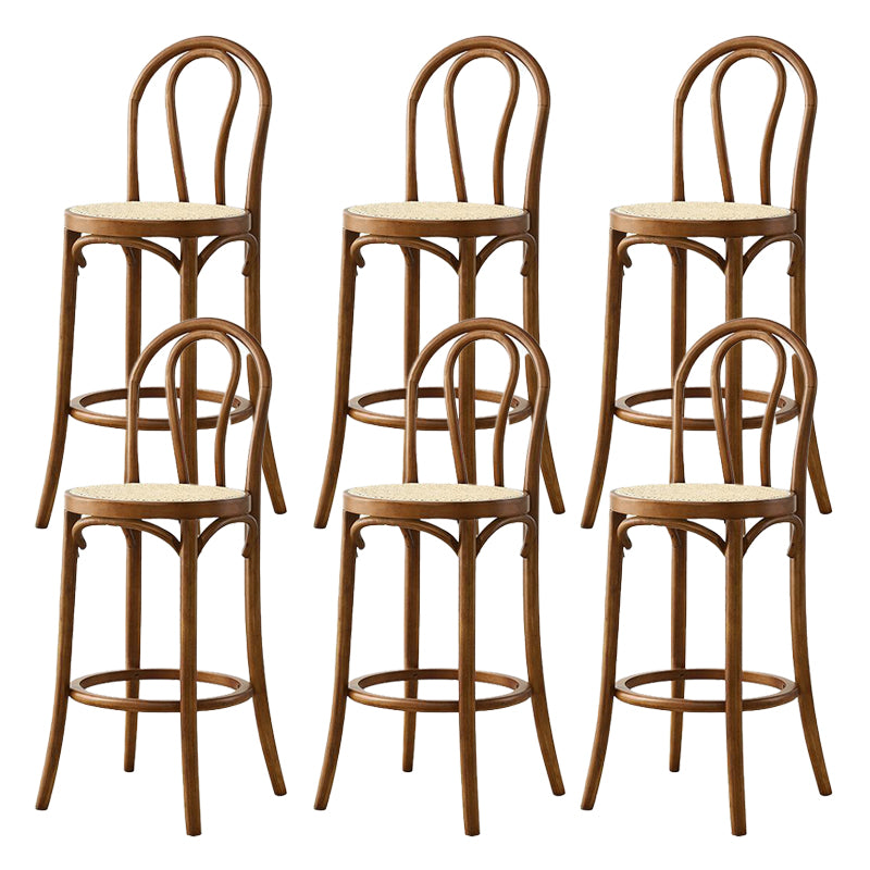 4 Legs Bar Stool Industrial Style Wooden Counter Height Stools