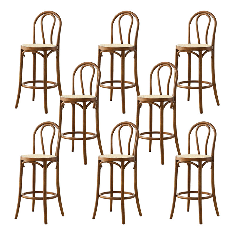 4 Legs Bar Stool Industrial Style Wooden Counter Height Stools