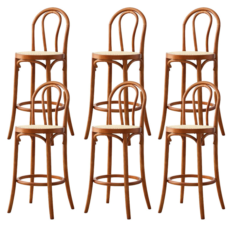 4 Legs Bar Stool Industrial Style Wooden Counter Height Stools