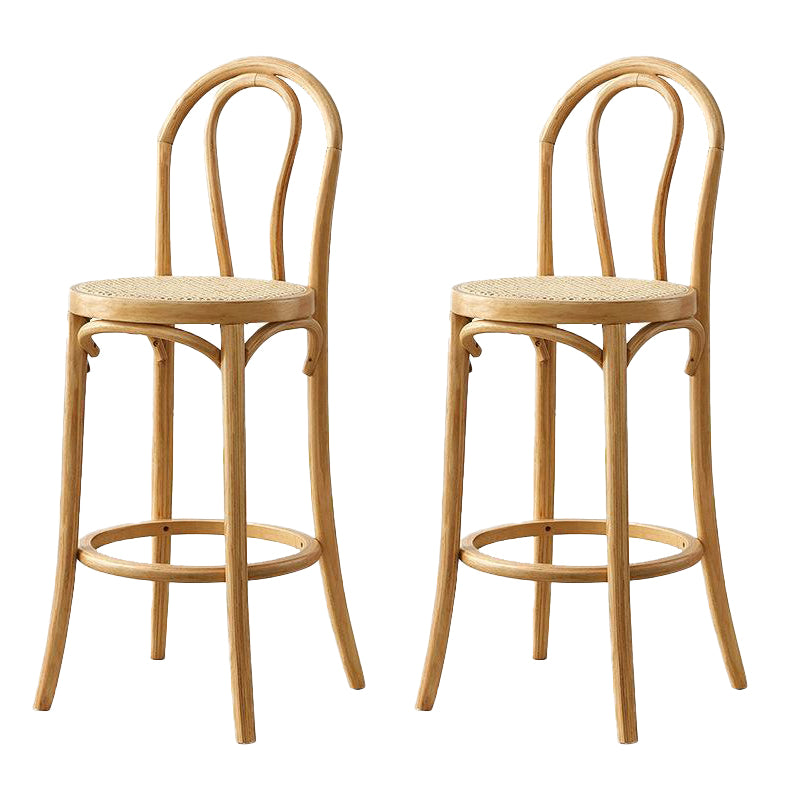 4 Legs Bar Stool Industrial Style Wooden Counter Height Stools