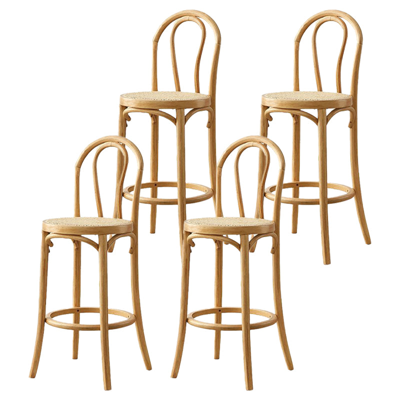 4 Legs Bar Stool Industrial Style Wooden Counter Height Stools