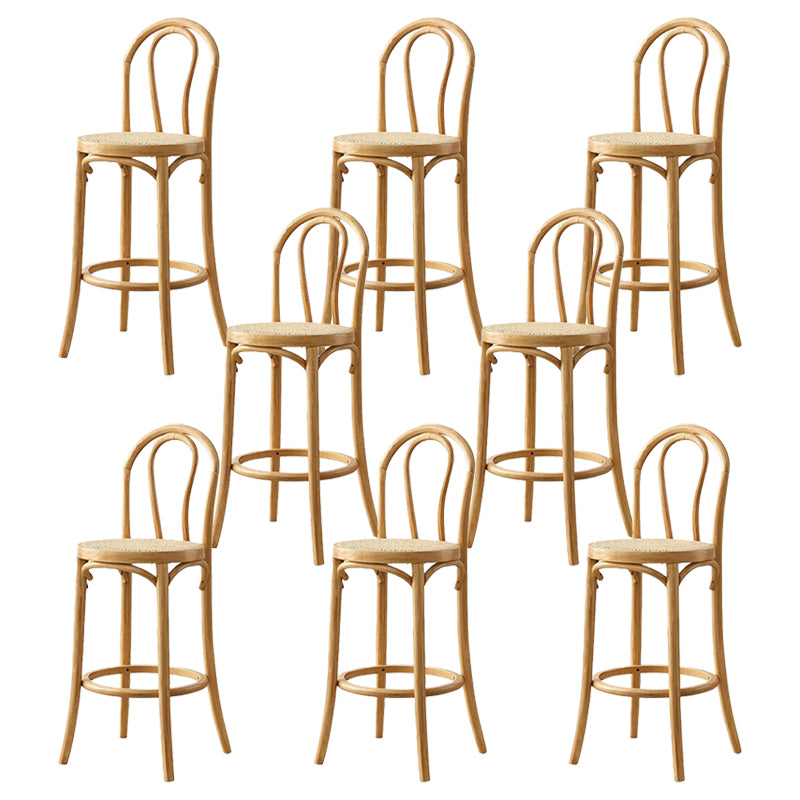4 Legs Bar Stool Industrial Style Wooden Counter Height Stools