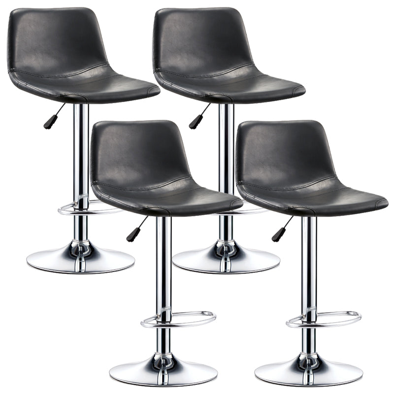 Industrial Leather Counter Height Stools Low Back Bar Stool for Bar
