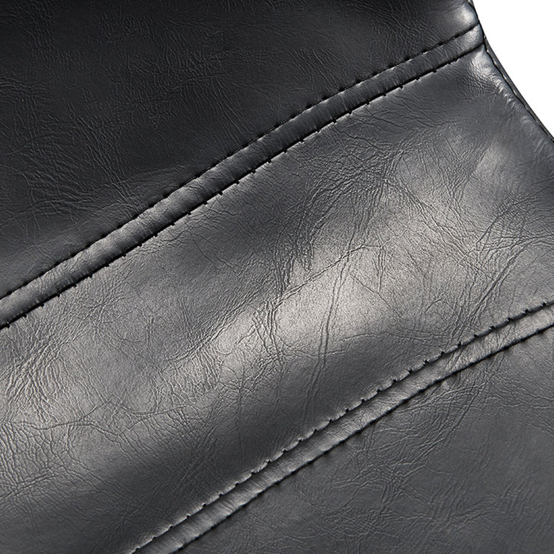 Industrial Leather Counter Height Stools Low Back Bar Stool for Bar